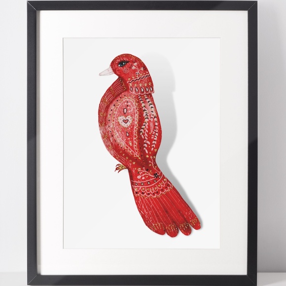 Other - Wall Art Cute Bird Portrait Illustration Print Poster Unframed